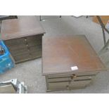 PAIR OF 19TH CENTURY MAHOGANY 4 DRAWER CHEST.