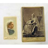 A QUEEN VICTORIA CABINET CARD, SIGNED 'THIS PHOTOGRAPH WAS SELECTED AND SIGNED BY H.