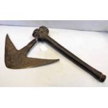 INTERESTING TRIBAL AFRICAN AXE WITH 'V' SHAPED HEAD, 32.