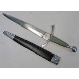 A REPRODUCTION ENGLISH SHORT SWORD WITH SCABBARD,