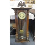 LATE 19TH CENTURY VIENNA WALNUT WALL CLOCK