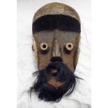 WEST AFRICAN DAN MASK WITH CYLINDRICAL EYES,