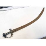 INDIAN TULWAR WITH 72CM LONG BLADE WITH MARKINGS,