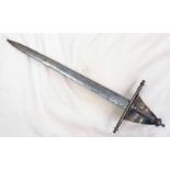 REPRODUCTION RAPIER STYLE SWORD WITH 35CM LONG BLADE, 44CM LONG OVERALL.