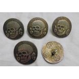 6 WW2 STYLE SS STYLE BUTTONS WITH MARKINGS