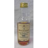 MACALLAN 19 YEAR OLD SINGLE MALT WHISKY MINIATURE, DISTILLED 1966 - 5CL,