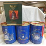 4 COMMEMORATIVE BELLS WHISKY DECANTERS TO INCLUDE PRINCESS BEATRICE,