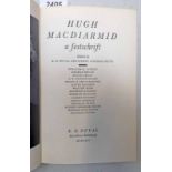 HUGH MACDIARMID A FESTSCHRIFT BY K D DUVAL AND SYDNEY GOODSIR SMITH, INSCRIBED BY MACDIARMID,