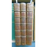THE HISTORY OF THE LIFE OF PETER I EMPEROR OF RUSSIA BY JOHN MOTTLEY IN 3 FULLY LEATHER BOUND