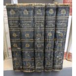 THE NAVAL HISTORY OF GREAT BRITAIN BY WILLIAM JAMES IN 5 HALFBOUND VOLUMES - 1822 1ST EDITION