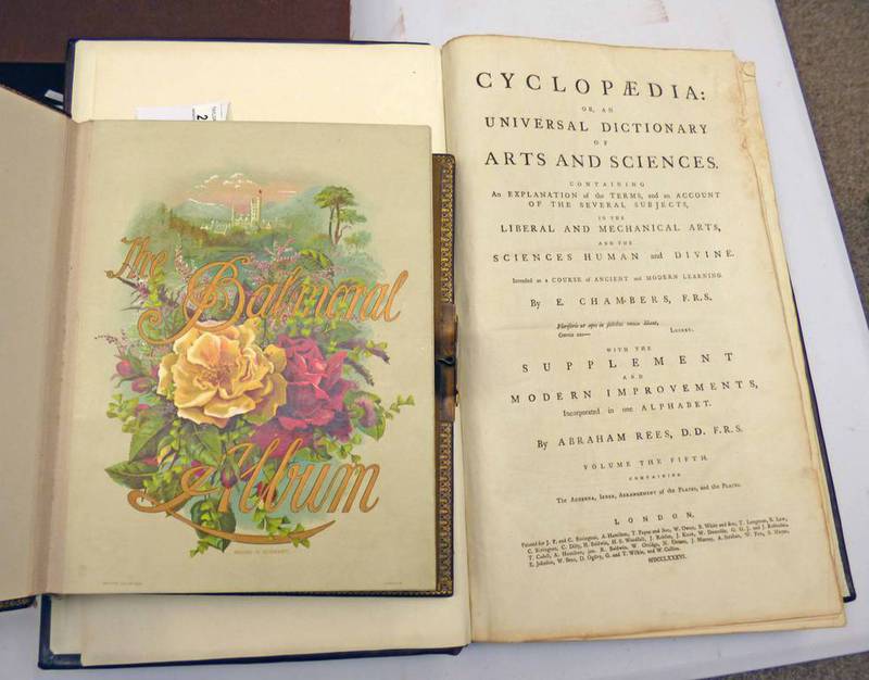 CYCLOPAEDIA: OR AN UNIVERAL DICTIONARY OF ARTS AND SCIENCES BY E CHAMBERS, REBOUND IN FULL LEATHER,