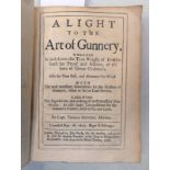 A LIGHT TO THE ART OF GUNNERY BY CAPTAIN THOMAS BINNING, FULLY LEATHER BOUND, 1ST EDITION,