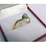 9 CARAT GOLD DIAMOND SOLITAIRE RING IN TWIST SETTING