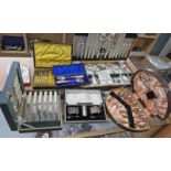 VARIOUS CASED SILVER PLATED CUTLERY,