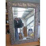 LARGE SILVER FRAMED MIRROR BIRMINGHAM 1909,