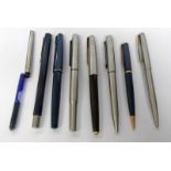 6 PARKER FOUNTAIN PENS,