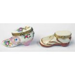 2 DUBARRY PORCELAIN SHOE LIDDED BOXES