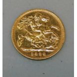 1896 QUEEN VICTORIA HALF SOVEREIGN