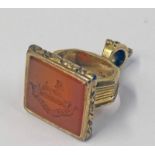 EARLY 19TH CENTURY INTAGLIO CORNELIAN SET FOB