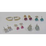 4 PAIRS OF SILVER EARRINGS,