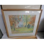 DAVID WATERSON, 2 BRIDGEND, BRECHIN, SIGNED, FRAMED PASTEL,