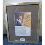 FRAMED PHIL COLLINS DISPLAY WITH A FRIDAY 9TH JULY 1976, THE APOLLO RENFIELD STREET, GLASGOW,