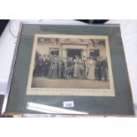 FRAMED PHOTOGRAPH TAKEN AT KEITH HALL 26TH JULY 1894 WITH HRH THE DUKE OF YORK 30 X 34 CM