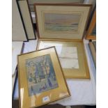 FRAMED WATERCOLOUR ROYAL MILE EDINBURGH SIGNED HARRY MORLEY 30 X 23 CM,