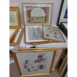 5 FRAMED PICTURES OF HONG KONG LOOKING EAST 1846, SOUTH SIDE OF CHUCK-PYE-WAN, ETC,