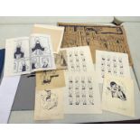 VARIOUS PICTURES & DRAWINGS BY DUDLEY WATKINS, ETC OF OOR WULLIE,