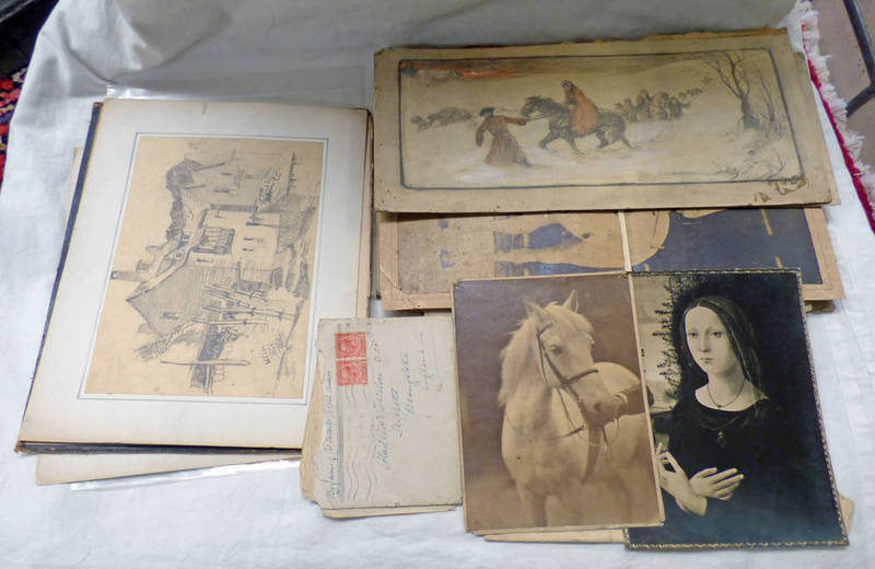 3 DRAWINGS OF 19TH CENTURY SCENES SIGNED T R SKELTON,