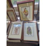 SET OF 8 FRAMED LORDS,