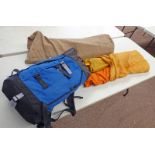 CAMPING ITEMS TO INCLUDE MACPAC RUCKSACK, TENT POLES,