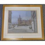 A P NEILSON WEST STATION DUNDEE SIGNED FRAMED WATERCOLOUR 38 X 48 CM