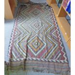 EASTERN KILIM - 285 X 140 CM Condition Report: Faded.
