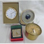 PLASTIC CASED SMITHS HYLO THERM BRASS CASED CLOCK WORKS,