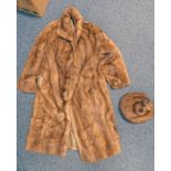 MINK FUR COAT & MINK HAT