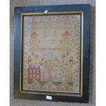 FRAMED SAMPLER BY MARY AGED 11 YEARS 1829,