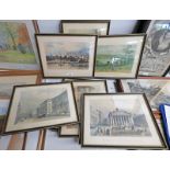 SET OF 10 R ACKERMANN'S SERIES NO.1-10 OF VIEWS OF LONDON & SURROUNDING AREA.