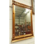 BEVELLED EDGE PIER MIRROR IN GILT FRAME,