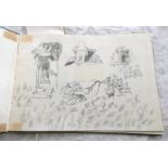 ALBUM OF PENCIL DRAWINGS BY LOUISA GLADSTONE JANUARY 17TH 1840