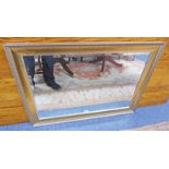 GILT FRAMED RECTANGULAR BEVELLED EDGE MIRROR 60 X 90 CM