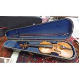 VIOLIN WITH LABEL INSIDE ANTONIUS STRADIVARIUS MADE IN GERMANY,