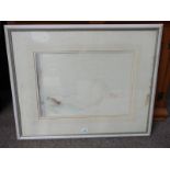 FRAMED WATERCOLOUR DRAWING OF NUDE RECLINING - 50 X 36 CM