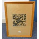 GEORGE WILSON CONJUROR SIGNED FRAMED SCREENPRINT, LIMITED EDITION 1/6 23 X 22.