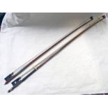 VIOLIN BOW SIGNED ADAM HEINRICH AND ONE OTHER