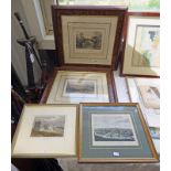 FRAMED 19TH CENTURY ENGRAVING ST ANDREWS FROM THE PIER FALKLAND PALACE BRIDGE OF DOUNE AND 2 OTHERS