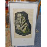 FRAMED SCREEN PRINT G MACKIE EX SERIES SIGNED IN PENCIL - 43 X 27 CM