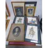 VARIOUS ENGRAVINGS OF 18TH AND 19TH CENTURY PEOPLE,