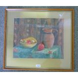 GRACE M GAVIN, LITTLE BROWN JUG, SIGNED FRAMED WATERCOLOUR,